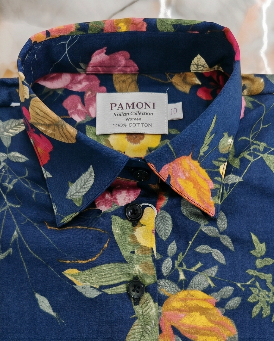 Figure-Flattering Floral: Women's 100% Cotton Extra Slim Fit Shirt