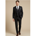 Men’s Black 3-Piece Slim Fit Suit